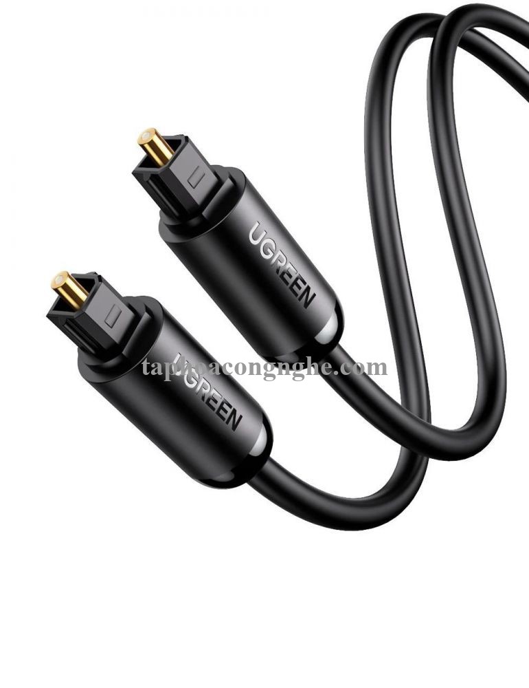 Ugreen 70893 3M cáp quang Toslink Optical đầu mạ vàng 24k âm thanh 7.1 màu đen AV122 30070893